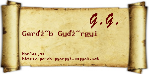 Geréb Györgyi névjegykártya